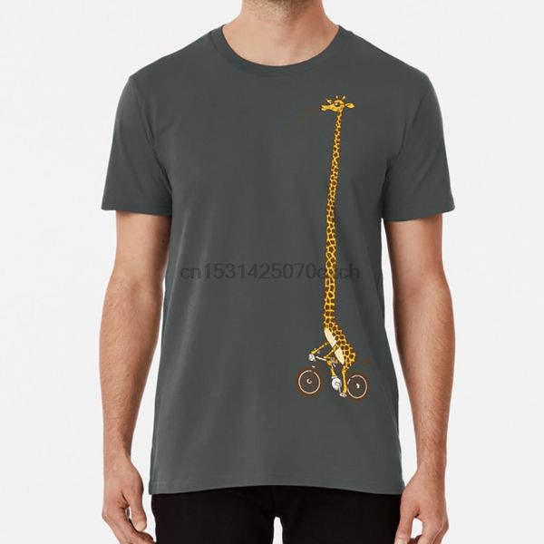

long bike ride t shirt giraffe cool bicycle bike ride animal shirt giraffe tee