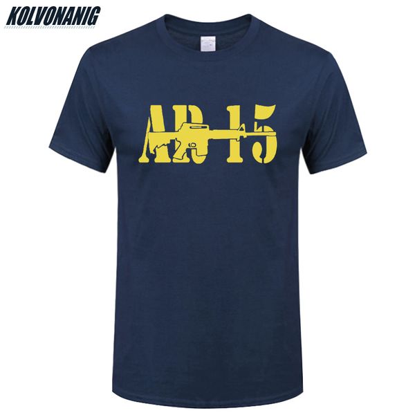 

2020 summer men clothes cotton o-neck short sleeve t-shirts gun ar-15 printed t shirt men oversized t shirt top