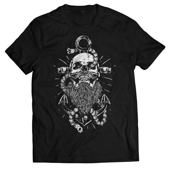 

sailor beard t-shirt anchor captain skull skull full beard captain ahoi men's 64th 30th 40th 50th birthday tee shirt