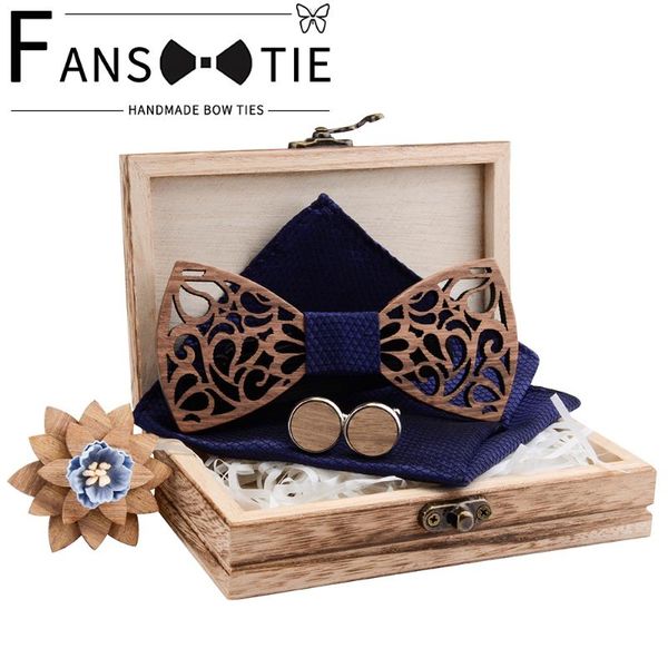 

novelty 100% wood wooden bowtie sets for mens marry floral bowtie silk pocket square cufflinks brooch sets gravata suit wedding, Blue;purple