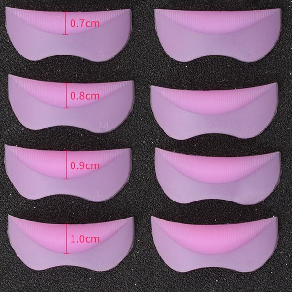 

eyebrow tools & stencils 5 pairs of rose red grafted eyelash silicone pads models false eyelashes gasket ss/s/m/l/xl type makeup tool