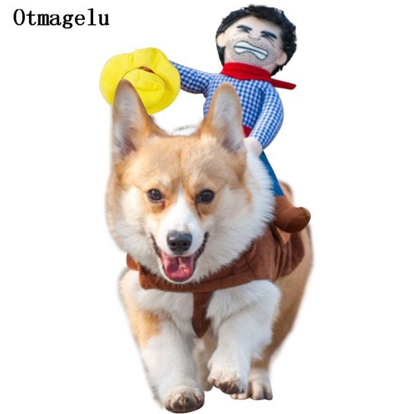 

cat costumes funny pet dog apparel clothes for halloween cosplay western cowboy riding jacket cloak accessories