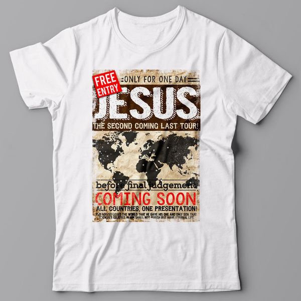 

christian t-shirt jesus last tour - coming soon graphic tee shirt 2019 new arrival brand-clothing fashion cotton graphic t shirt
