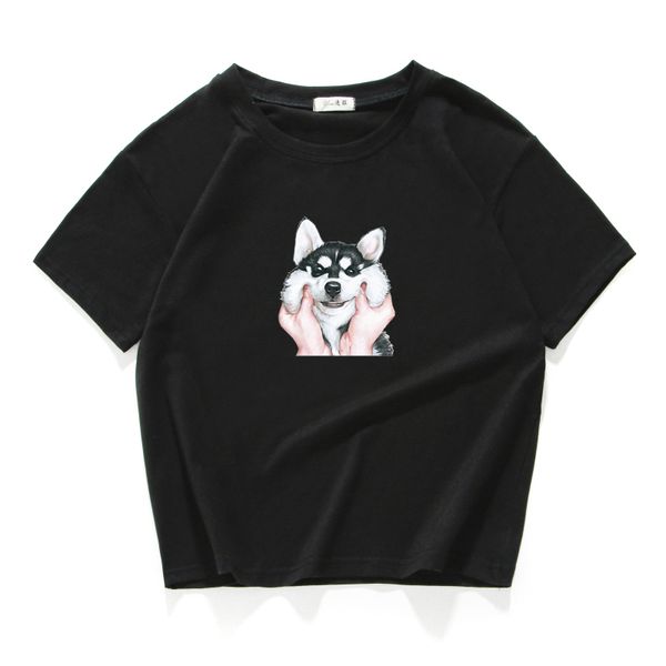 

2019 funny dog print vogue t shirt women tshirt plus size summer t-shirt women vintage pink tee shirt femme camiseta mujer