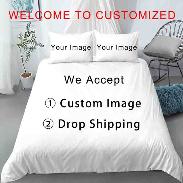 

customize dropship wholesale 3d bedding sets pillowcases printed duvet cover set  king twin size 2/3pcs made diy design