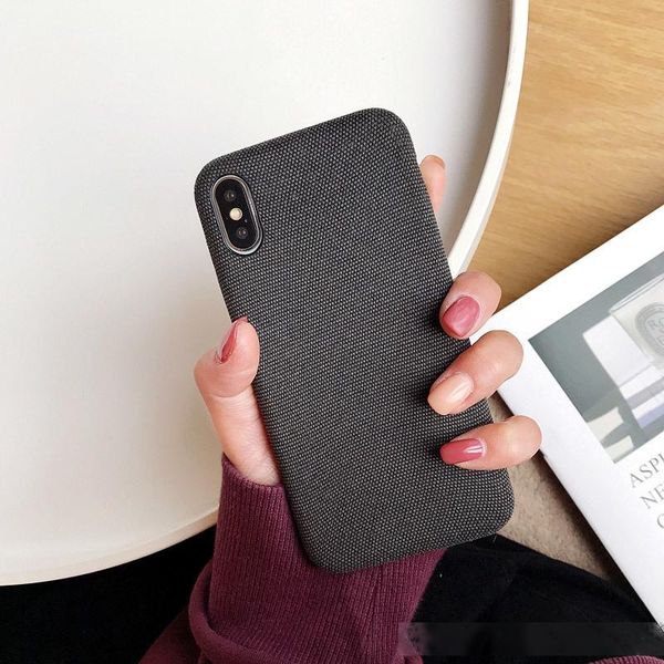 

plush fabrics phone case for iphone x 7 8 6 6s plus case for iphone xs max xr cloth texture soft back cover capa fundas