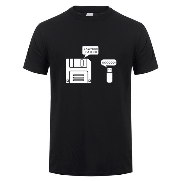 

new usb floppy disk i am your father t shirt men cotton short sleeve humor disk t-shirt casual men cotton tees streetwear