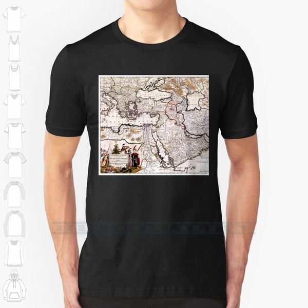 

карта османской империи - 18-го века на заказ дизайн печать для мужчин женщины хлопок new cool tee майка большого размера