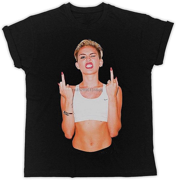 

мужская tee miley cyrus палец вверх смешной подарок конструктора унисекс футболка
