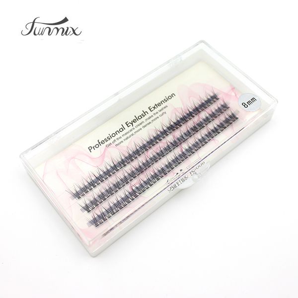 

12/10/8mm 3d silk individual false eyelashes long natural thick fake eye lashes black extension fashion dovetail eyelashes