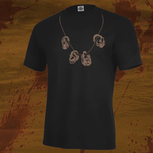 

fashion men t shirt new zombie ear necklace shirt, men's & fitted womens, dead daryl zombies walking tee shirt