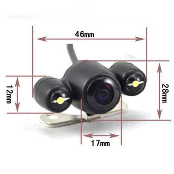 

wide angle night vision car rearview camera for mirror monitor 2 led auto reverse backup rear view camera for gps navigation dvr