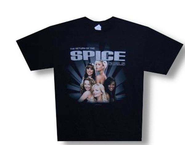 

the spice girls-signature group p-2008-08 tour-xxl black t-shirt