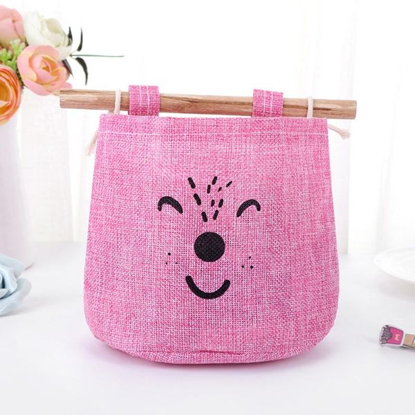 

hanging organizer decor door wall cartoon animal bedroom pocket home storage bag holder cute large capacity cotton linen kitchen