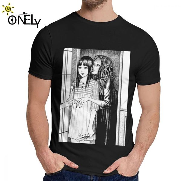 

junji ito japanese anime tee leisure round collar 3d print man's retro s-6xl plus size homme tee shirt