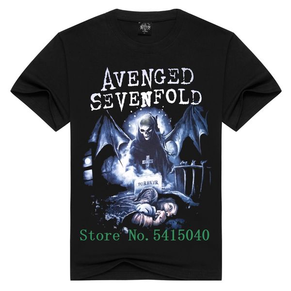 

100% cotton men t-shirt black tshirt skull avenged sevenfold gift t shirt loose t-shirts print tshirts avenged sevenfold