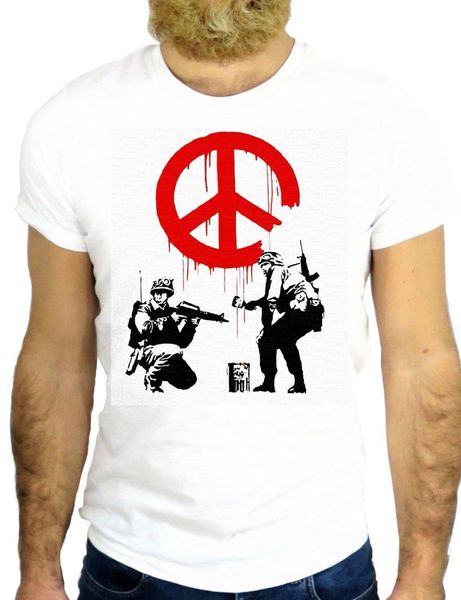 

summer style fashion men casual tees peace sign army soldier graffiti usa cool fashion nice novelty t shirts