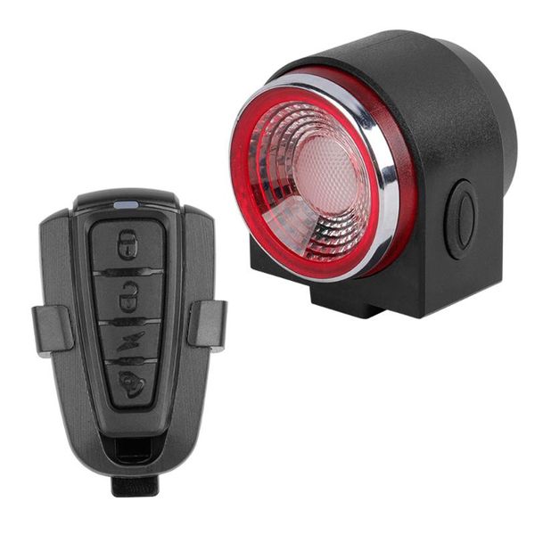 

bike lights rear tail light safety warning lamp waterproof usb charge led bicycle burglary alarm remote control braking