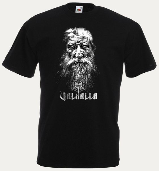 

t-shirt valhalla viking old warrior of germanic nordic vikings odin thor skull 2019 fashion round neck clothes casual tees