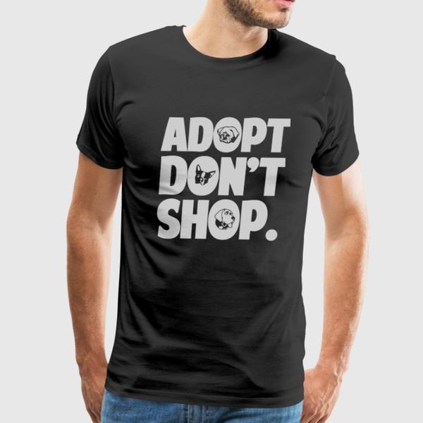 

100% cotton o-neck custom printed men t shirt adopt don t shop women t-shirt
