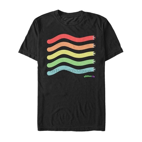 

worm rainbow t-shirt - slither.io online game mens t shirts 2019 fashion