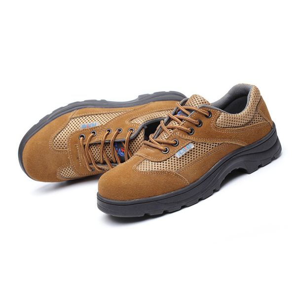 

мужчины безопасность обувь сетка летняя дышащая стальная носок дышащаяся ботинки пешие прогулки