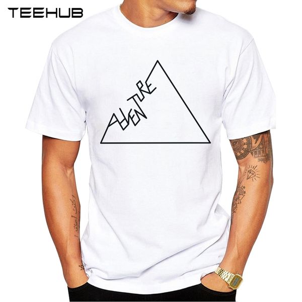 

2019 teehub new cool men's fashion geomestric adventure mountain design t-shirt short sleeve o-neck hipster tee