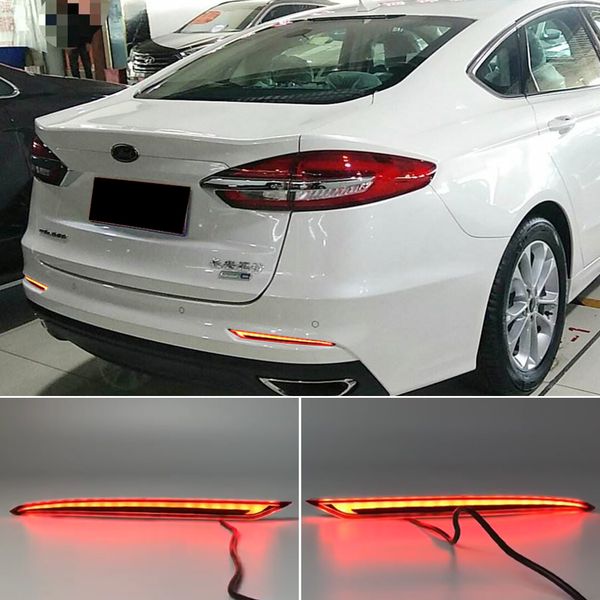 

2pcs led reflector light for ford mondeo fusion 2019 2020 bumper light rear fog lamp brake light turn signal