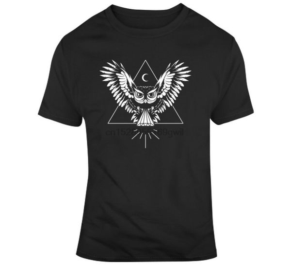 

owl mystic wise animal illuminati diamond pyramid t-shirt