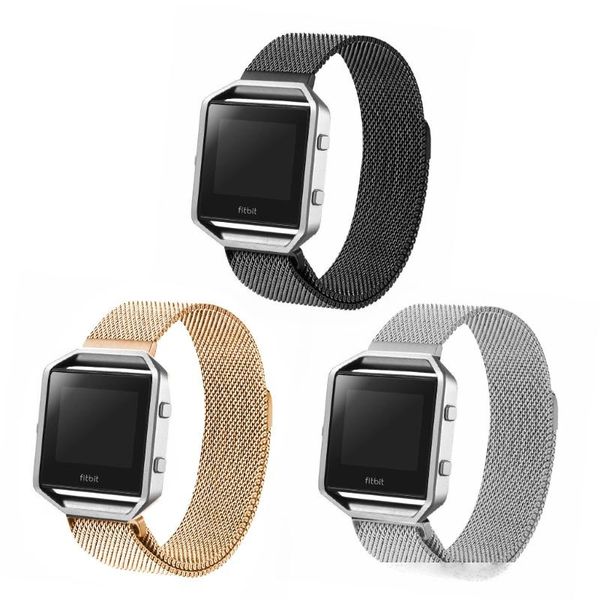 

stainless steel watch band magnetic closure strap blaze smart watch