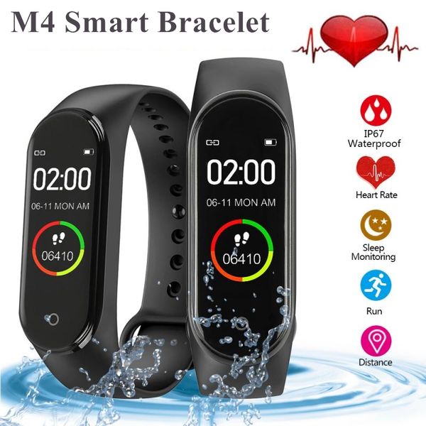 

m4 smart bracelet men womens band watch smartband temperature monitor blood pressure measurement your health steward smartwatch