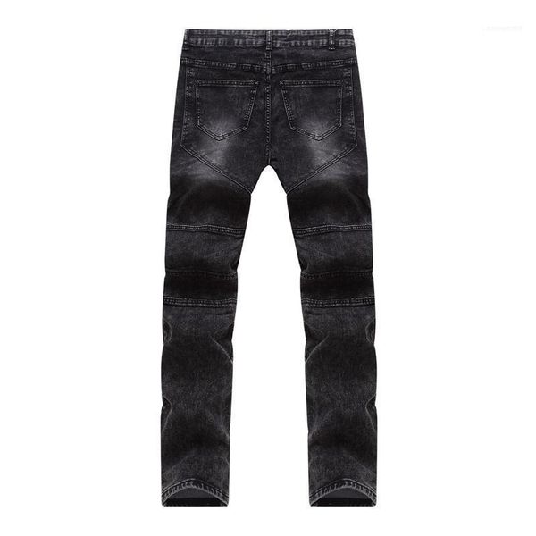 

washed regular button fly solid color fashion jeans homme long jeans mens clothing mens designer jeans mens, Blue