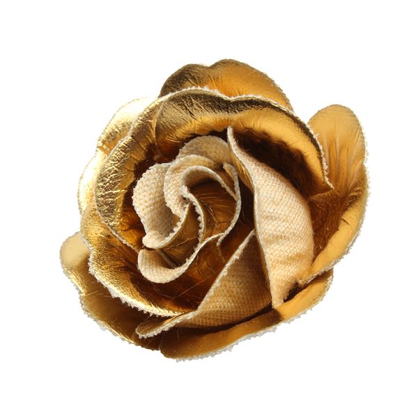 

pieces of 10 artificial silk rose flower heads wedding party decorations gold