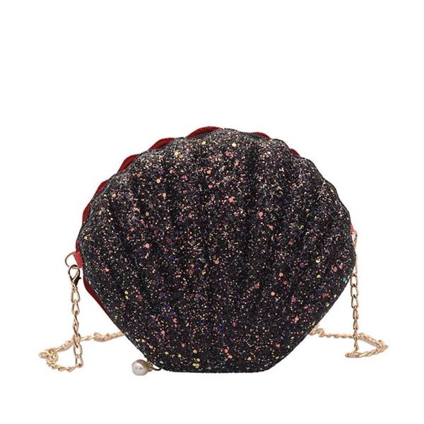 

cute sequins mini small shell bag chain shoulder handbags phone money pouch chains crossbody bags for girl women evening clutch