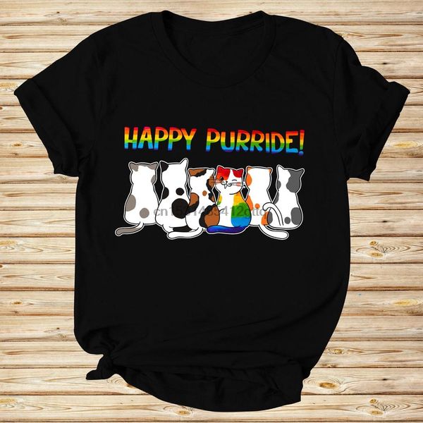 

happy purride awesome cat lgbt pride t shirt
