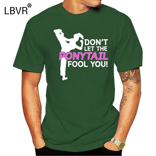 

2019 creative novelty summer style cotton karate girls donlet the ponytail fool you shirt novelty t shirts