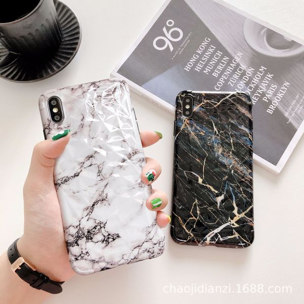 

phone shell for iphone 11/11pro/11pro max xsmax xr xs/x 7p/8p 7/8 fashion marble patter style iphone case black white 2-color available