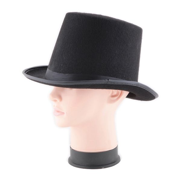 

13cm/16cm height magic trick cap punk black hatter hat halloween props felt hats xrq88, Blue;gray