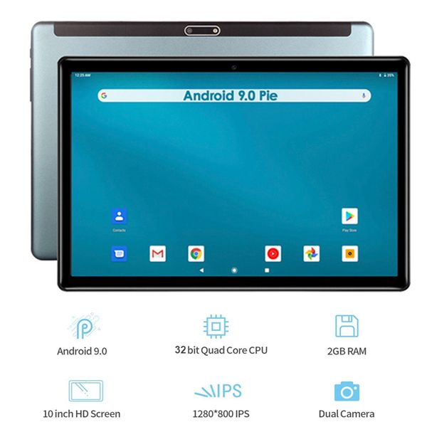 

google play android 9.0 10 inch tablet dual sim dual camera tablet 32gb rom wifi bluetooth android pc with gps phone call