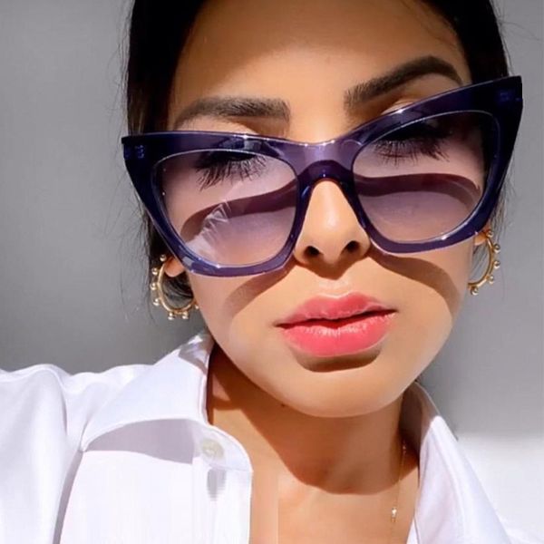 

wholesale candy frame cat eye sunglasses women 2020 retro vintage shades for women wholesale bulk square sunglasses female uv400, White;black