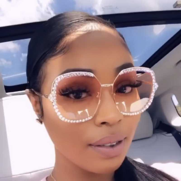 

sunglasses diamond rhinestone women men luxury crystal sun glasses clear lens oversized frame square vintage shades, White;black