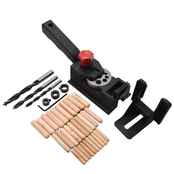 

38pcs diy woodworking locator pocket hole cutter drill guide wood tenon set