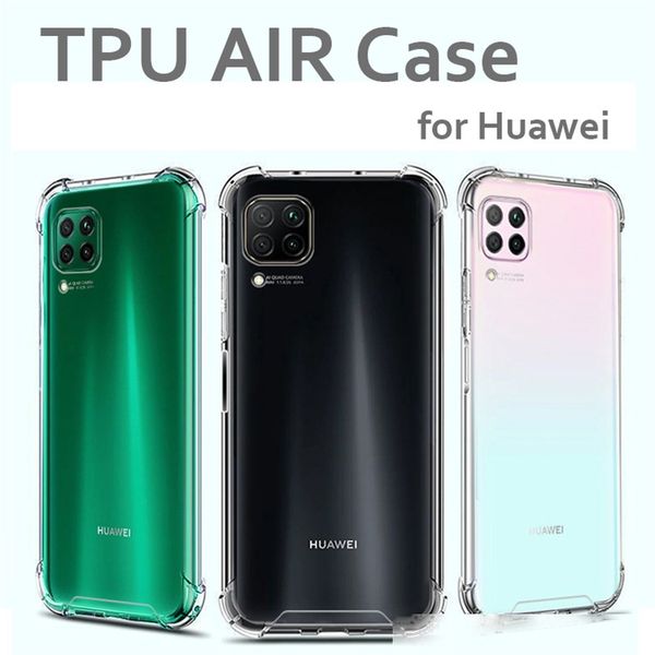 

transparent soft tpu case for huawei p30 p30 lite p20 p10 mate 30 20 10 pro mobile phone case air cushion protective rear cases