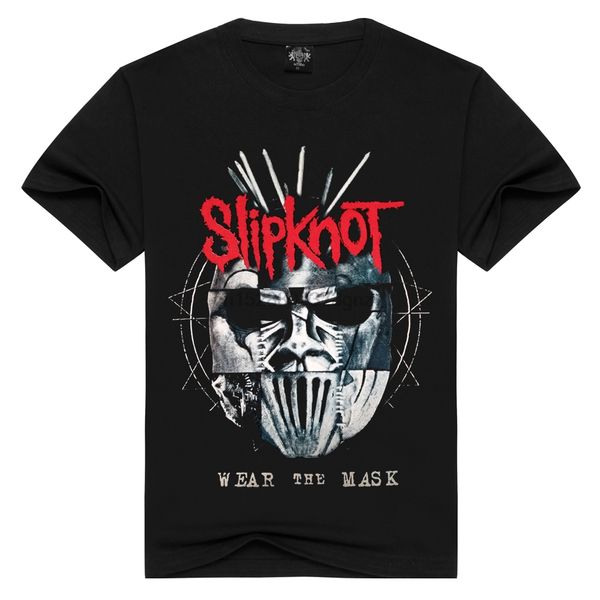 

лето мужчины женщины slipknot футболка лето топы тис носите маску рок футболки мужские свободные футболки мода tshirts плюс размер