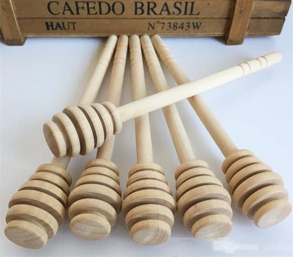 

8cm long mini wooden honey stick honey dippers party supply spoon stick honey jar stick