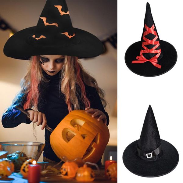 

halloween party witch hat children masquerade hat fancy cosplay headwear accessories wizard halloween decor supplies