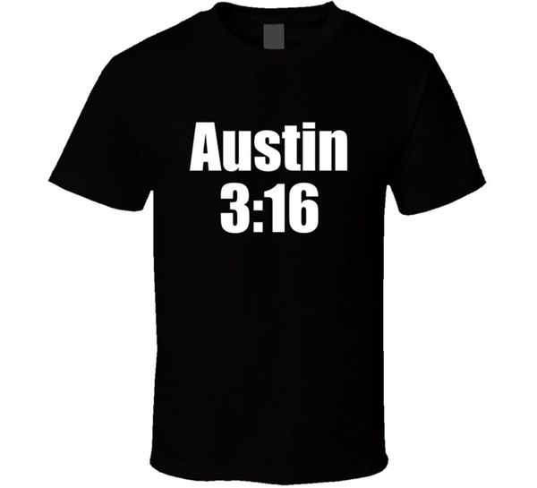

austin 3:16 men's black t shirt tee stone cold steve john champ fan new short sleeve o-neck cotton t shirt