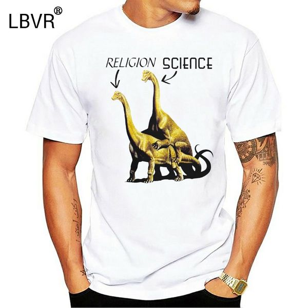 

mens t-shirt religion science dinosaur atheist atheism funny novelty