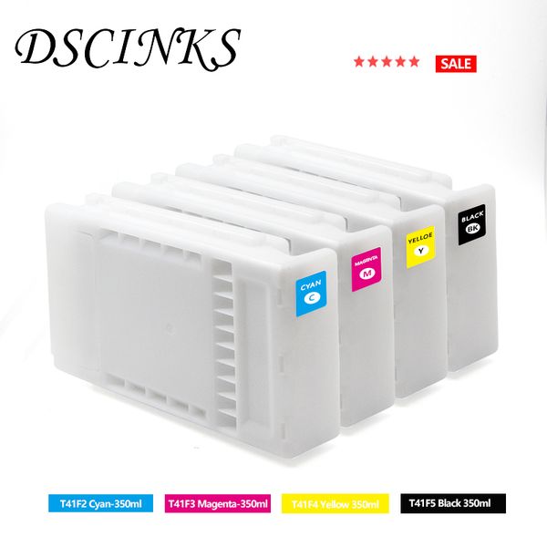 

ink cartridges t41f5 t41f2 t41f3 t41f4 bk c m y compatible cartridge with 350ml pigment for surecolor t3400 t5400 printer
