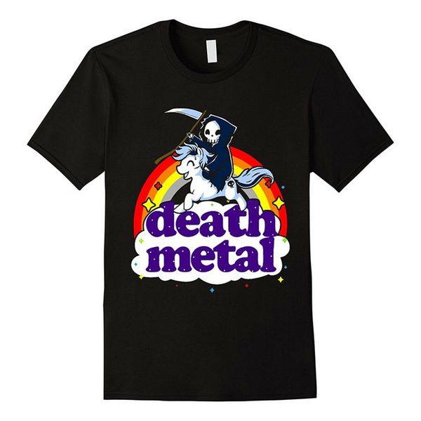 

unicorn heavy metal t shirt death metal rock punk funny all size mens t shirts fashion 2019 clothing